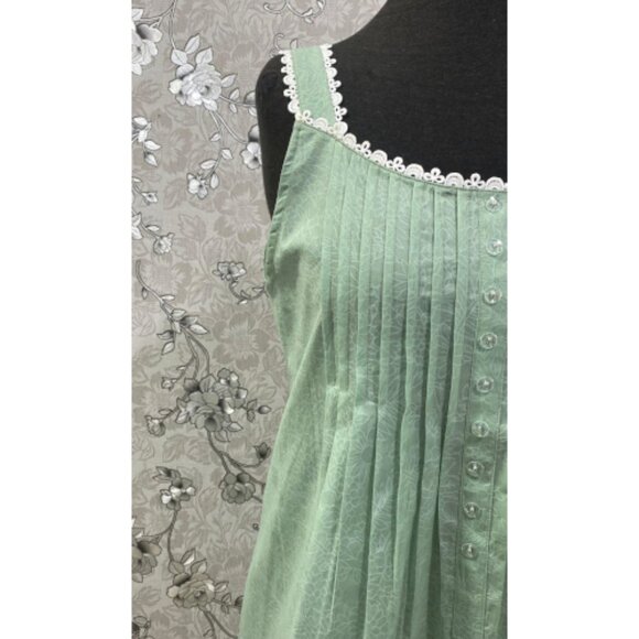 SoieRose 100% Cotton Victorian Nightgown – Sleeveless Vintage Gown SR-1202 - Picture 3 of 9